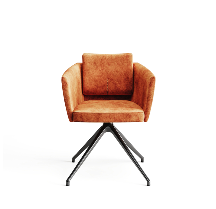 Стул крутящийся ALVA SWIVEL CHAIR SAMBIA ROST  F101BLACK (ROM05963)