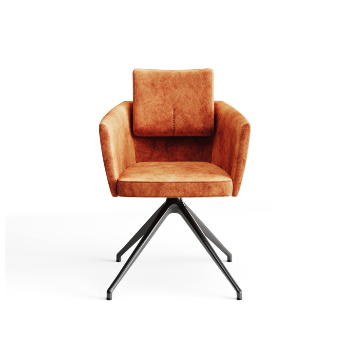 Стул крутящийся ALVA SWIVEL CHAIR SAMBIA ROST  F101BLACK (ROM05963)