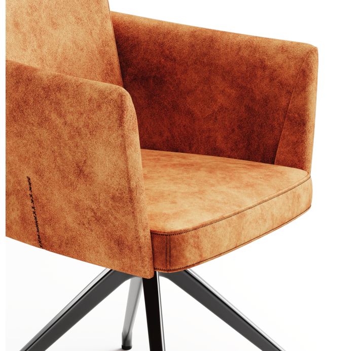 Стул крутящийся ALVA SWIVEL CHAIR SAMBIA ROST  F101BLACK (ROM05963)