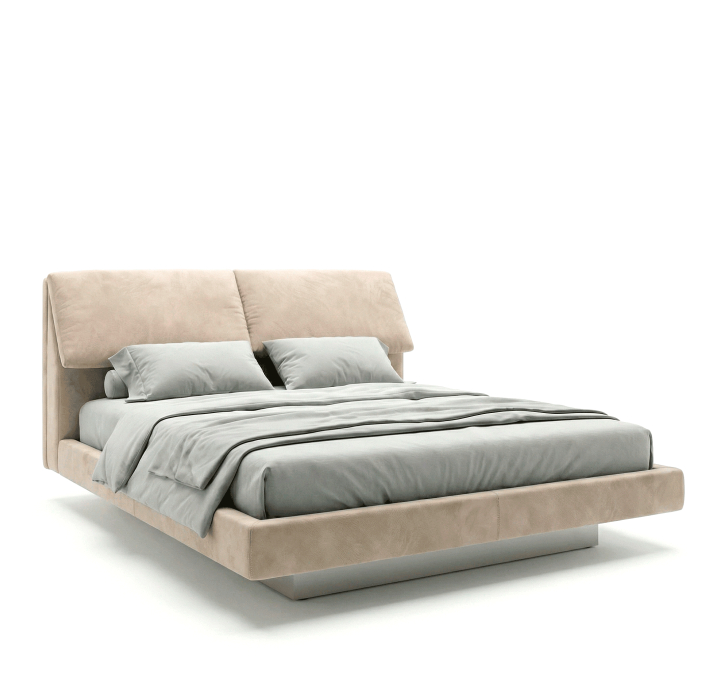Двуспальная кровать MATILDA BED Искусственная замша Sand 02 180х200 
