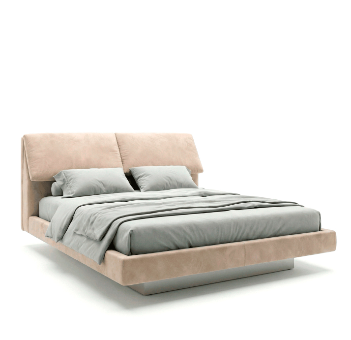 Двуспальная кровать MATILDA BED Искусственная замша Sand 02 180х200