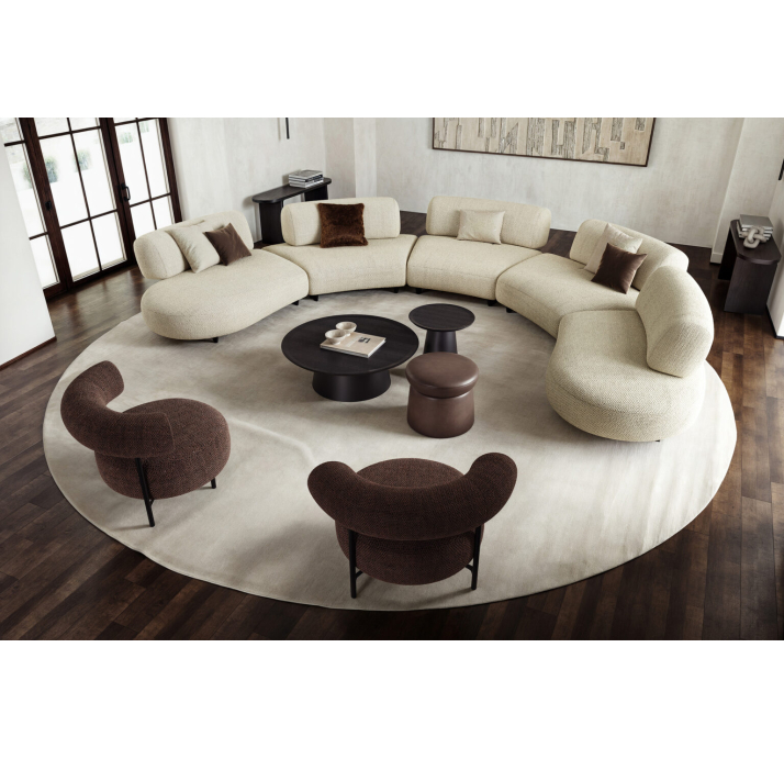 Диван VIDI VICI 153-396-153/HOPPI G 22297-17//BLACK MATTE AK 003/S,S,S