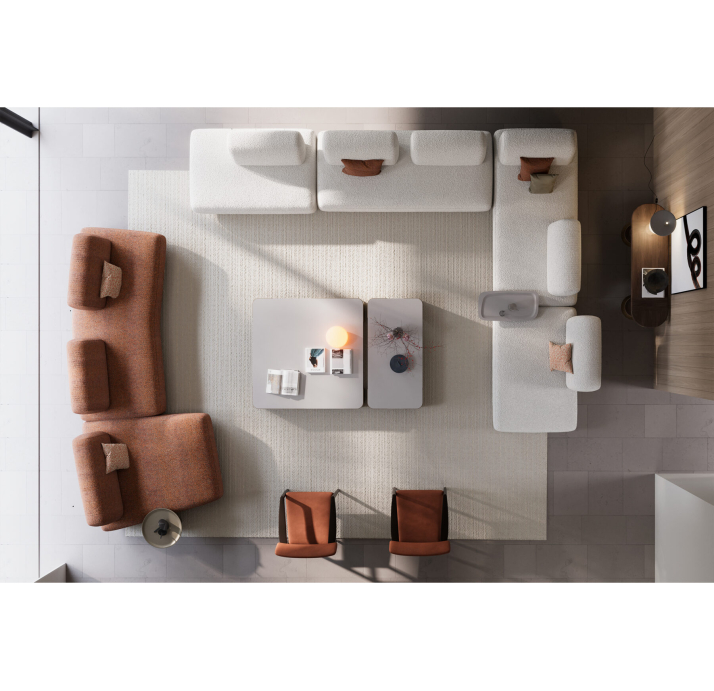 Диван VIDI VICI LINEA L157-356-105T/OVER PLAIN 1950-03//встроенные/