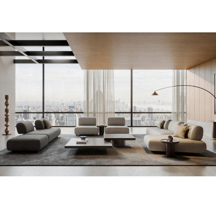 Диван VIDI VICI LINEA 105-215-105T/MEGASOFT M03//встроенные/