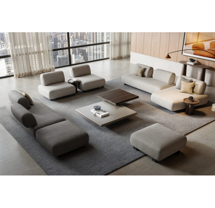 Диван VIDI VICI LINEA 105-215-105T/MEGASOFT M03//встроенные/