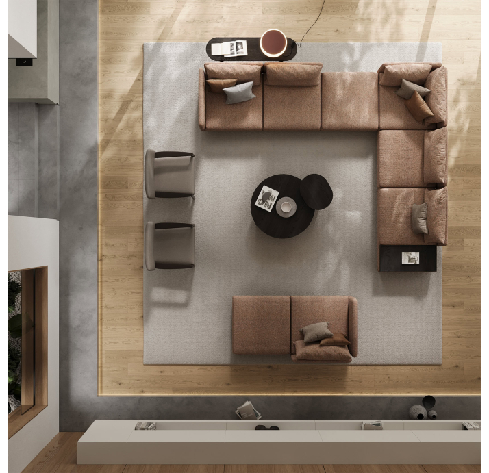 Диван MONZA B100-290-100B/OVER PLAIN 1950-03//встроенные/