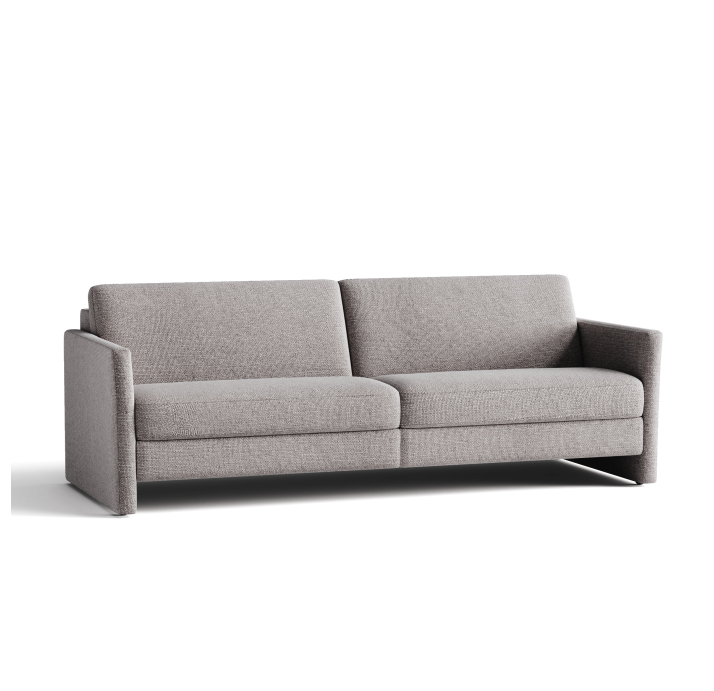 Диван CRISTALLO B100-220-100B/WEMBLEY PERLE/DYNASPRING/01BL/