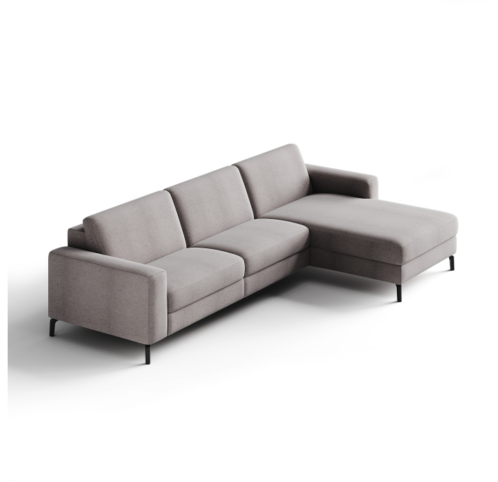 Диван CRISTALLO B100-300-167L/WEMBLEY PERLE/DYNASPRING/01BL/