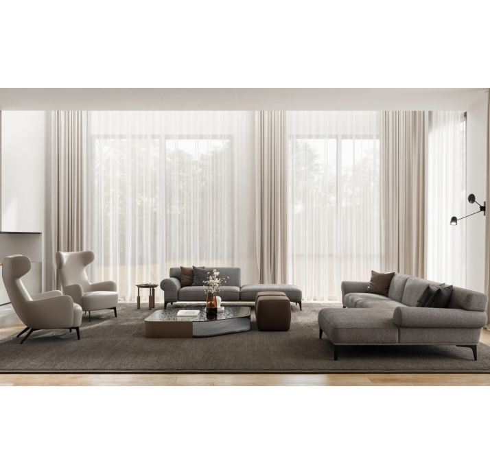 Диван TORINO 2023 B97-340-168L/MEGASOFT M807//встроенные/