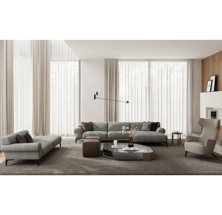 Диван TORINO 2023 B97-340-168L/MEGASOFT M807//встроенные/