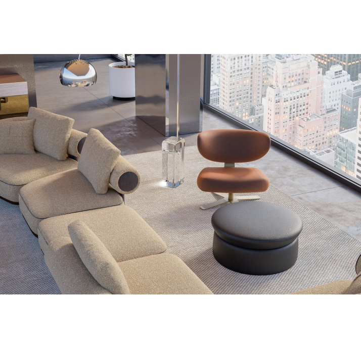 Кресло SEMPRE 79/MIURA 356/Латунь/