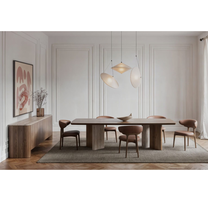 Стол обеденный AGATE DINING TABLE BROWN AMERICAN WALNUT  240X103X75 СМ. (NRM05704)