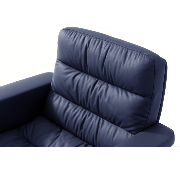 Кресло VERO 88/Naturel leather BLUE/встроенные/