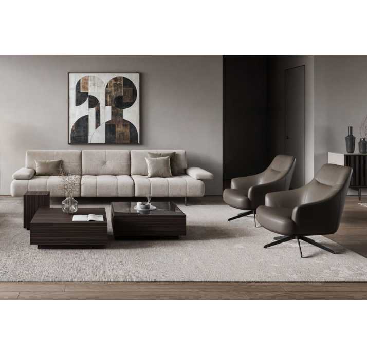 Кресло DIVA 80/Naturel leather VIOLET/встроенные/