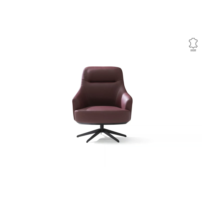 Кресло DIVA 80/Naturel leather VIOLET/встроенные/