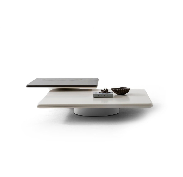 Стол журнальный SOUL COFFEE TABLE BEIGE AMERICAN WALNUT 104X104X35 СМ. (NRM05768)