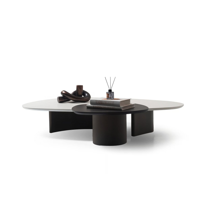 Стол журнальный LAVA SIDE TABLE BLACK AMERICAN WALNUT  66X64X30 СМ. (NRM05790)