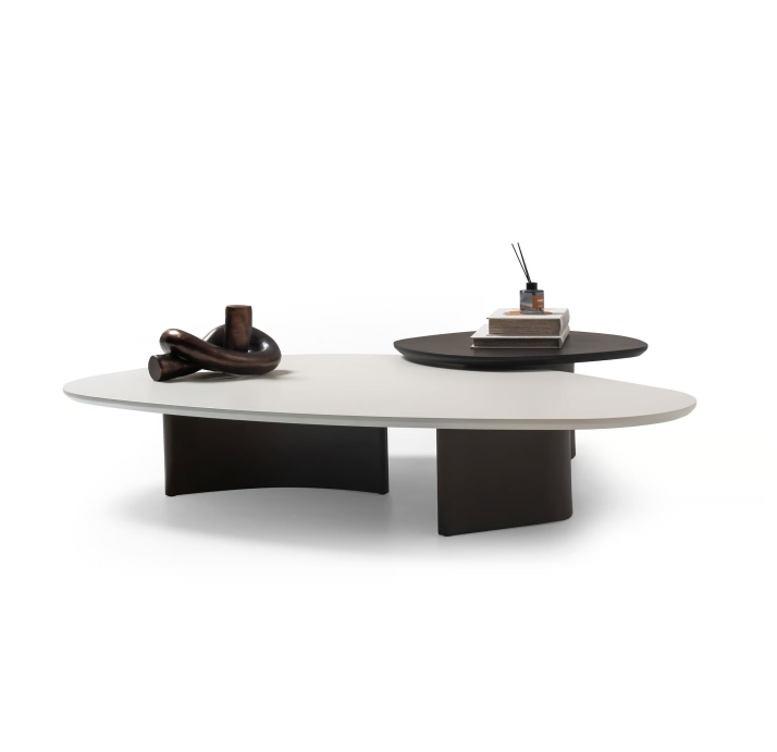 Стол журнальный LAVA SIDE TABLE BLACK AMERICAN WALNUT  66X64X30 СМ. (NRM05790)