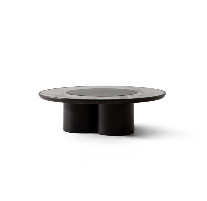 Стол журнальный TRIPOLI COFFEE TABLE WALNUT CERAMIC  103X103X31 СМ. (NRM05781)