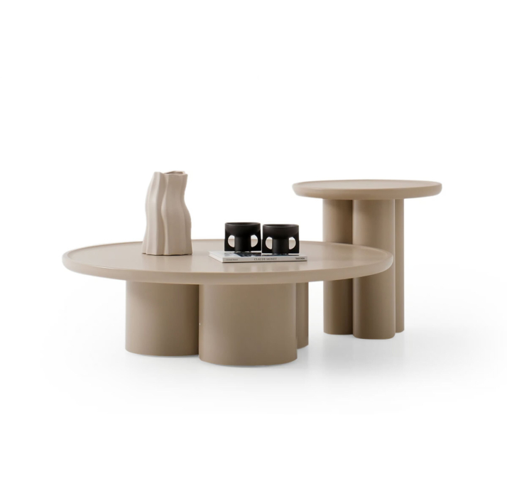 Стол журнальный TRIDENTE COFFEE TABLE BEIGE BEIGE  103X103X31 СМ. (NRM05792)