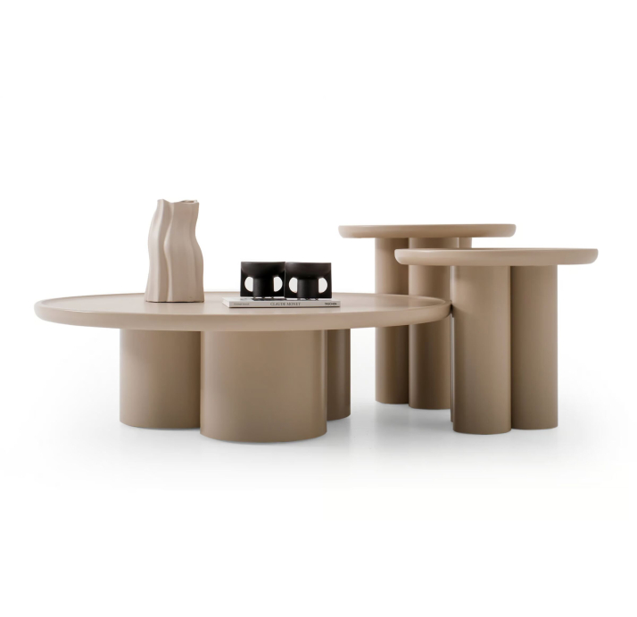 Стол журнальный TRIDENTE COFFEE TABLE BEIGE BEIGE  103X103X31 СМ. (NRM05792)