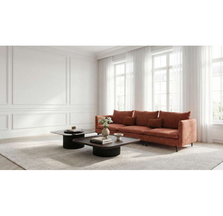 Стол журнальный SOLID COFFEE TABLE WALNUT AMERICAN WALNUT  120X120X25 СМ. (NRM05796)