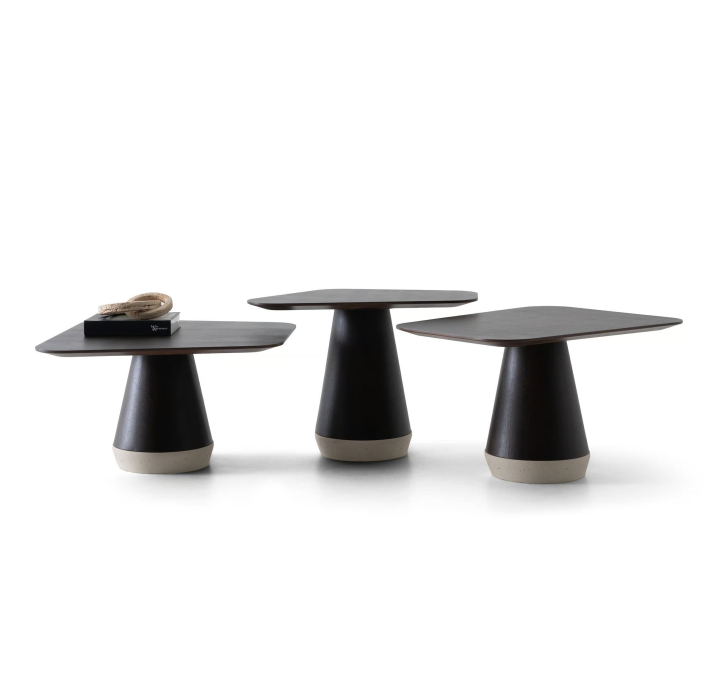 Стол журнальный VIVIENNE COFFEE TABLE BLACK AMERICAN WALNUT  70X74X39 СМ. (NRM05802)