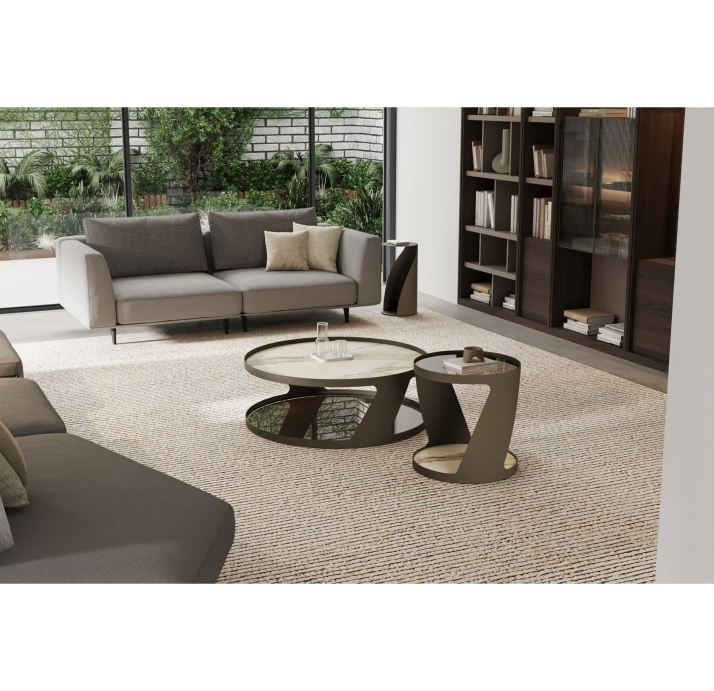 Стол журнальный PRETORIA COFFEE TABLE EMPT CALACATTA GOLD  97X97X35 СМ. (NRM05810)