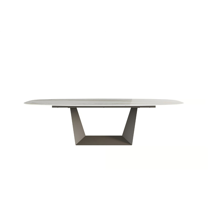 Стол обеденный BRERA DINING TABLE BROWN GLOSSY GRAY MARBLE  275X110X75 СМ. (NRM05818)