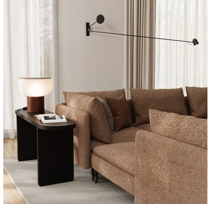 Стол журнальный MAX SIDE TABLE MASSIVE WOOD BLACK WOOD  140X35X60 СМ. (NRM05834)