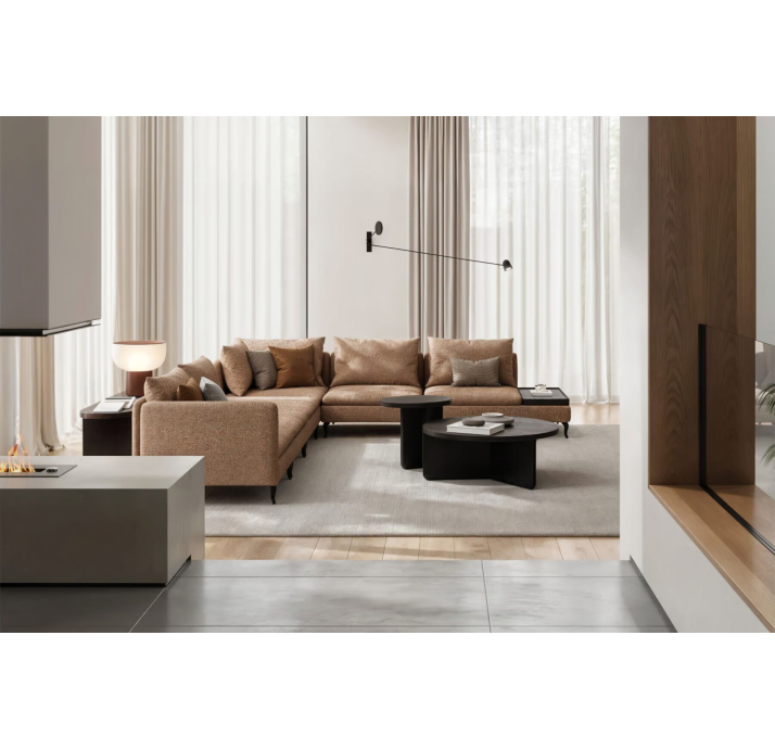 Стол журнальный MAX COFFEE TABLE MASSIVE WOOD BLACK WOOD  100X100X39 СМ. (NRM05830)