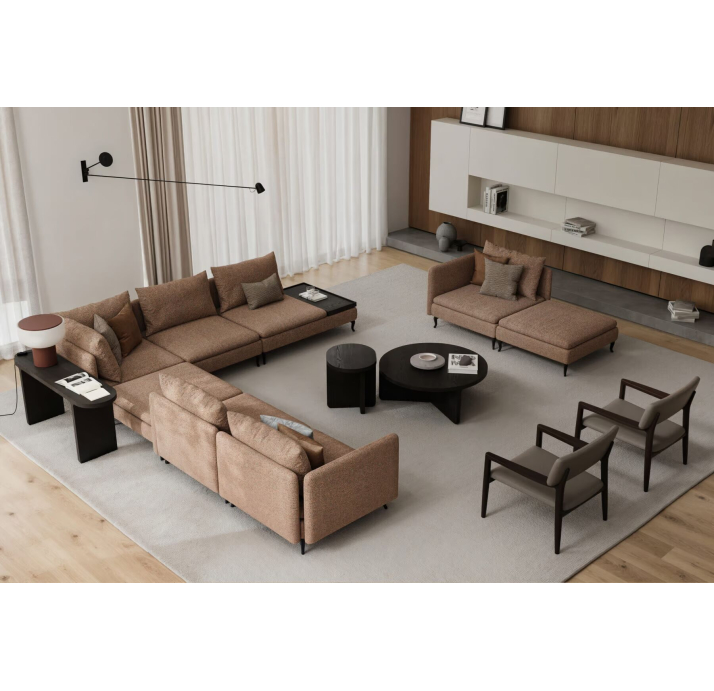 Стол журнальный MAX COFFEE TABLE MASSIVE WOOD BLACK WOOD  100X100X39 СМ. (NRM05830)