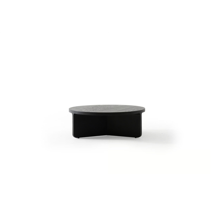 Стол журнальный MAX COFFEE TABLE MASSIVE WOOD BLACK WOOD  100X100X39 СМ. (NRM05830)