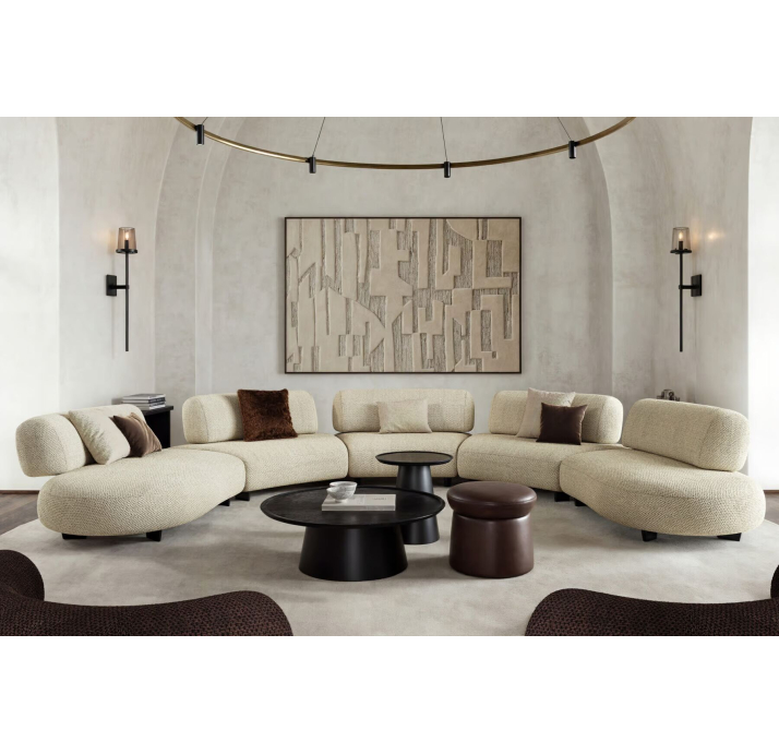 Стол журнальный YODA COFFEE TABLE BLACK BLACK WOOD  105X105X35 СМ. (NRM05843)