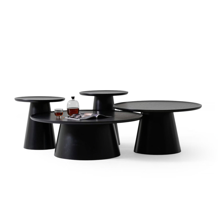 Стол журнальный YODA COFFEE TABLE BLACK BLACK WOOD  105X105X35 СМ. (NRM05843)