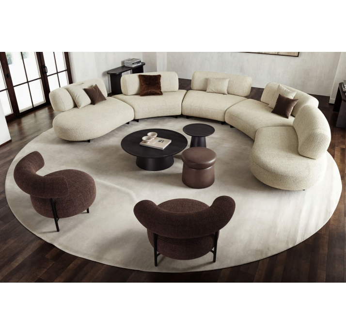 Стол журнальный YODA COFFEE TABLE BLACK BLACK WOOD  85X85X42 СМ. (NRM05844)