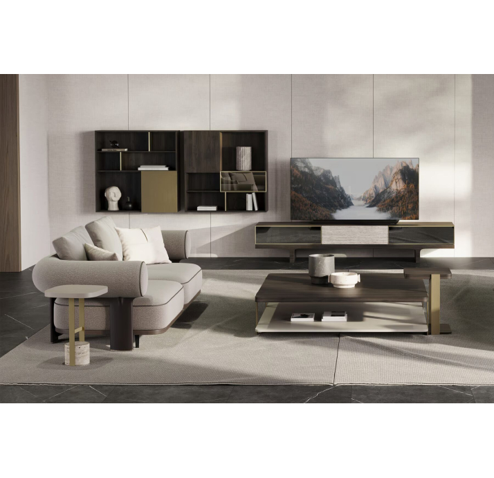 Стол журнальный ALLEGRO COFFEE TABLE TRAVERTINE BEIGE  90X90X39 СМ. (NRM05851)