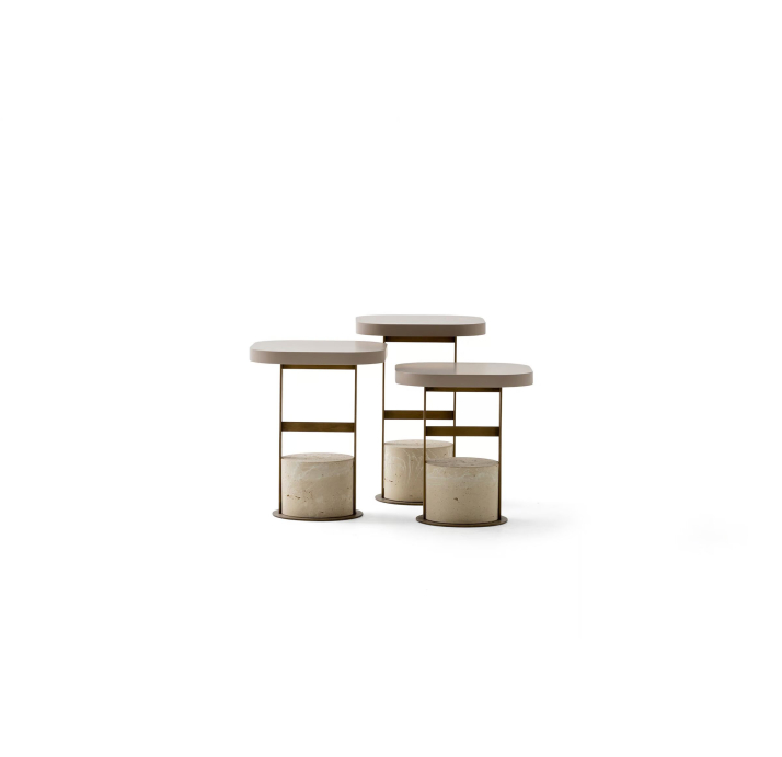 Стол журнальный ALLEGRO SIDE TABLE TRAVERTINE BEIGE  40X40X56 СМ. (NRM05853)