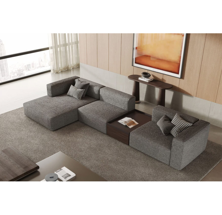 Консоль напольная VIVIENNE CONSOLE BLACK Anthracite walnut veneer BLKT 150X45X80 СМ. (NRM05865)