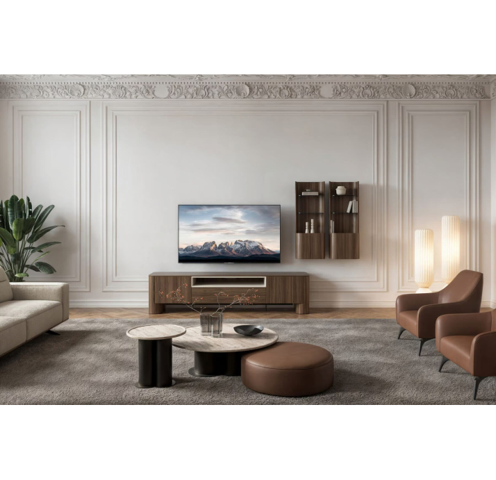 Тумба под ТВ AGATE SUB MODULE (WOOD) WALNUT WALNUT AMERICAN WALNUT 240X51X57 СМ. (NRM05881)