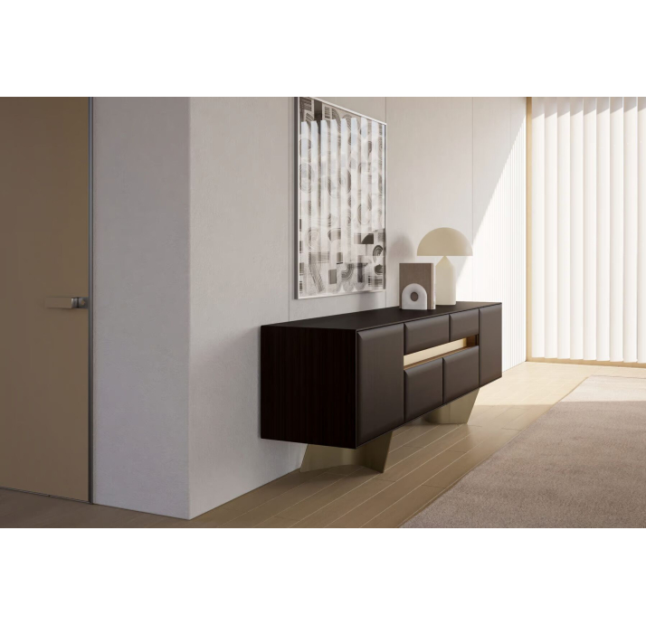 Комод TOLEDO SIDEBOARD AMERICAN WALNUT DBR GLASS AMERICAN WALNUT 236X51X80 СМ. (NRM05886)