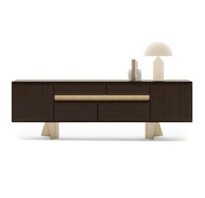 Комод TOLEDO SIDEBOARD AMERICAN WALNUT DBR GLASS AMERICAN WALNUT 236X51X80 СМ. (NRM05886)