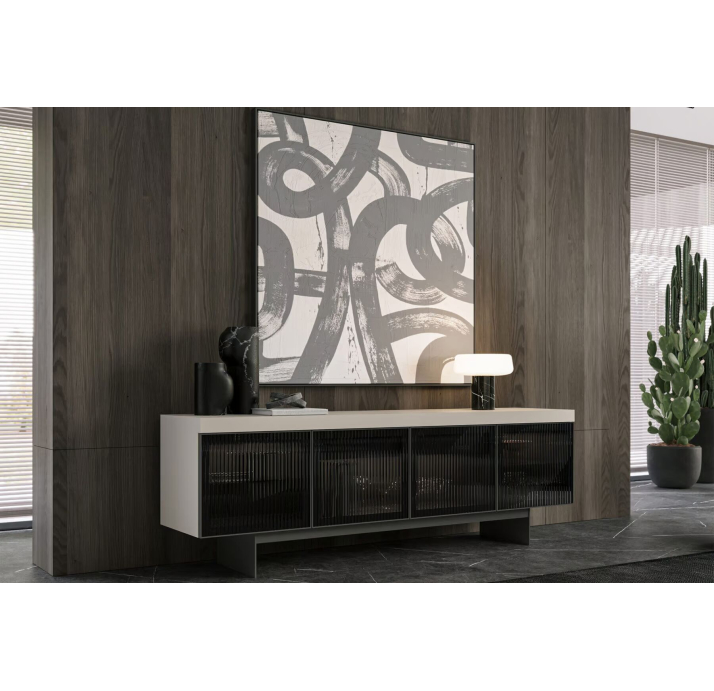 Комод ORIT SIDEBOARD CREAM CREAM GLASS 240X50X79 СМ. (NRM05890)