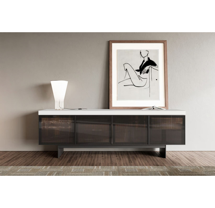 Комод ORIT SIDEBOARD CREAM CREAM GLASS 240X50X79 СМ. (NRM05890)