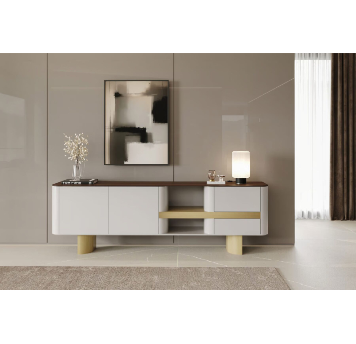 Комод BARBARA SIDEBOARD CREAM WALNUT CREAM 240X50X78 СМ. (NRM05884)