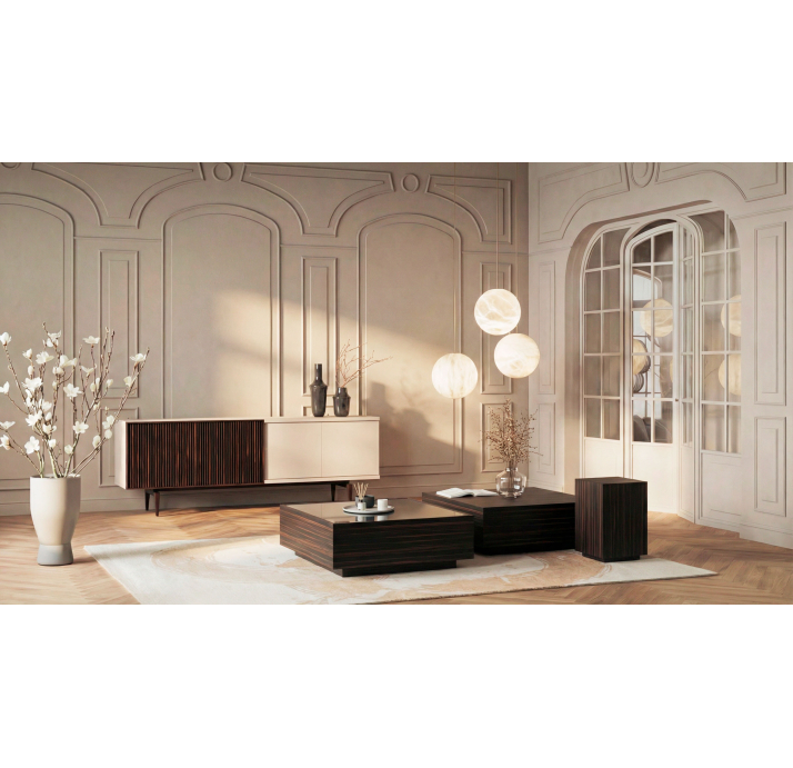 Комод MARTINA SIDEBOARD CREAM CREAM AMERICAN WALNUT 208X54X79 СМ. (NRM05894)