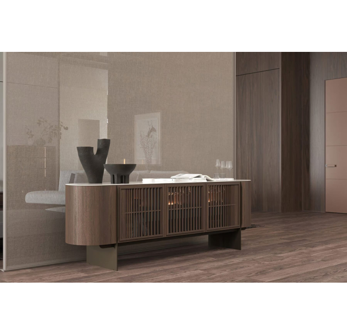 Комод OXFORD SIDEBOARD AMERICAN WALNUT REVE DE REY PERLA AMERICAN WALNUT 240X51X78 СМ. (NRM05885)