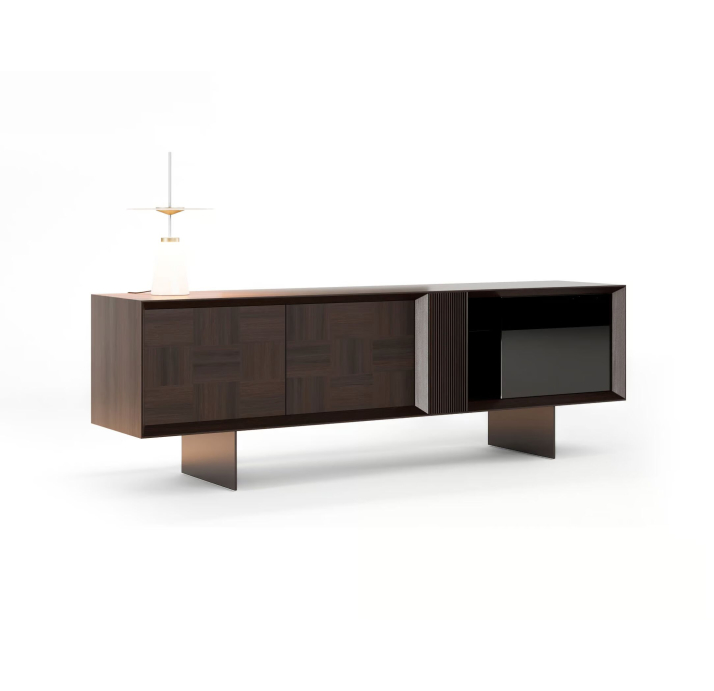 Комод ARIEL SIDEBOARD SMOKE OAK SMOKE OAK GLASS 235X50X78 СМ. (NRM05891)