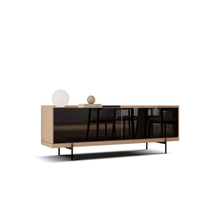 Комод GENOVA SIDEBOARD OAK OAK Transparent glass 220X55X78 СМ. (NRM05896)