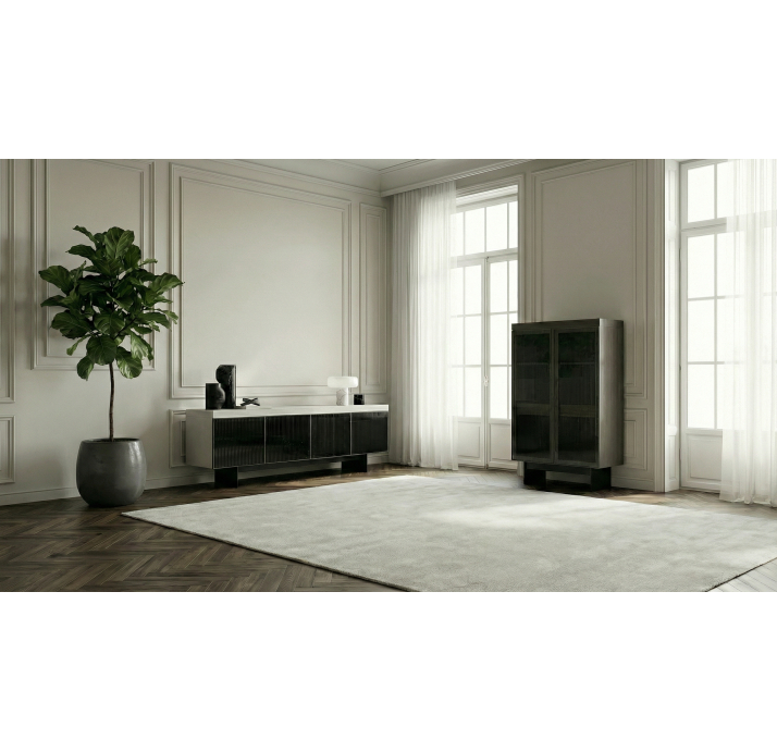 Комод ORIT SIDEBOARD AMERICAN WALNUT WALNUT GLASS 240X50X79 СМ. (NRM05889)